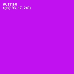 #C111F0 - Magenta / Fuchsia Color Image