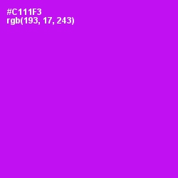 #C111F3 - Magenta / Fuchsia Color Image