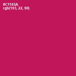 #C1165A - Maroon Flush Color Image