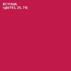 #C1194A - Maroon Flush Color Image