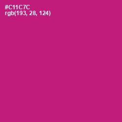 #C11C7C - Cerise Red Color Image