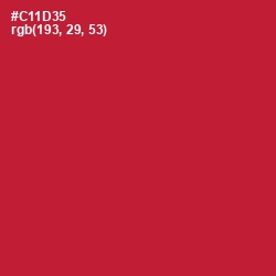 #C11D35 - Cardinal Color Image