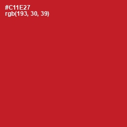 #C11E27 - Cardinal Color Image