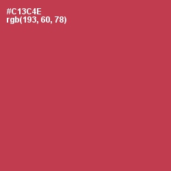 #C13C4E - Brick Red Color Image