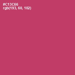 #C13C66 - Cerise Red Color Image