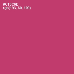 #C13C6D - Cerise Red Color Image