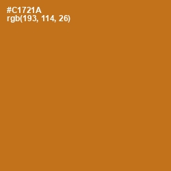 #C1721A - Hot Cinnamon Color Image