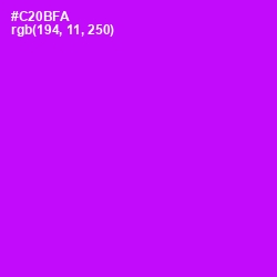 #C20BFA - Magenta / Fuchsia Color Image