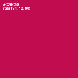 #C20C50 - Maroon Flush Color Image