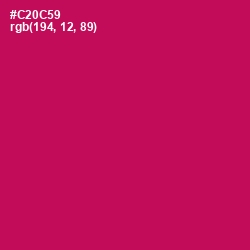 #C20C59 - Maroon Flush Color Image