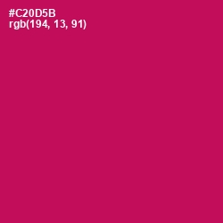 #C20D5B - Maroon Flush Color Image