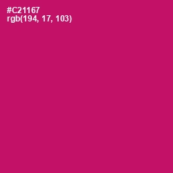 #C21167 - Maroon Flush Color Image