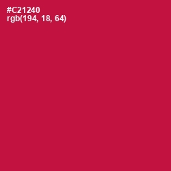 #C21240 - Maroon Flush Color Image