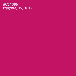 #C21365 - Maroon Flush Color Image