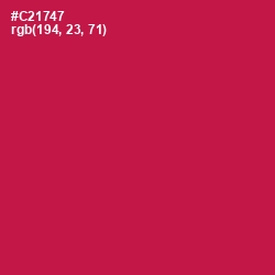 #C21747 - Maroon Flush Color Image