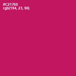 #C21760 - Maroon Flush Color Image