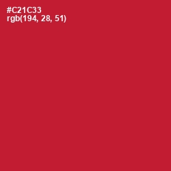 #C21C33 - Cardinal Color Image