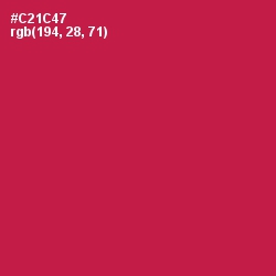 #C21C47 - Maroon Flush Color Image