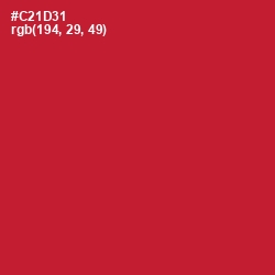 #C21D31 - Cardinal Color Image