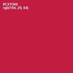 #C21D40 - Maroon Flush Color Image