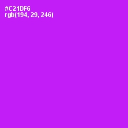 #C21DF6 - Magenta / Fuchsia Color Image