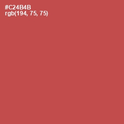 #C24B4B - Fuzzy Wuzzy Brown Color Image