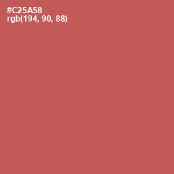 #C25A58 - Fuzzy Wuzzy Brown Color Image