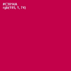 #C3014A - Maroon Flush Color Image