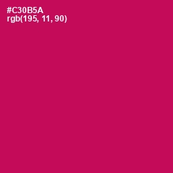 #C30B5A - Maroon Flush Color Image