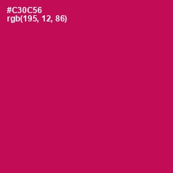 #C30C56 - Maroon Flush Color Image