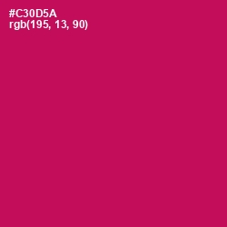 #C30D5A - Maroon Flush Color Image