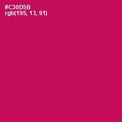 #C30D5B - Maroon Flush Color Image