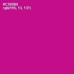 #C30D89 - Red Violet Color Image