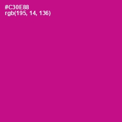#C30E88 - Red Violet Color Image