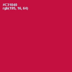 #C31040 - Maroon Flush Color Image