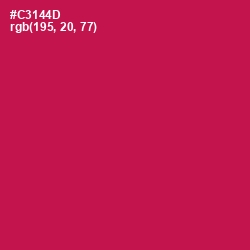 #C3144D - Maroon Flush Color Image