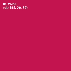 #C31450 - Maroon Flush Color Image