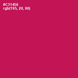 #C31456 - Maroon Flush Color Image