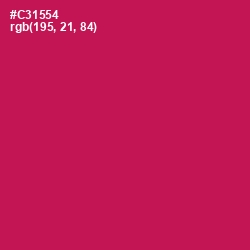 #C31554 - Maroon Flush Color Image