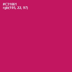 #C31661 - Maroon Flush Color Image