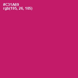 #C31A69 - Maroon Flush Color Image