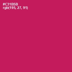 #C31B5B - Maroon Flush Color Image