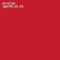 #C31C2B - Cardinal Color Image