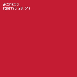 #C31C33 - Cardinal Color Image