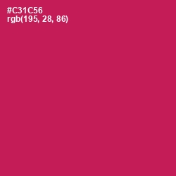#C31C56 - Maroon Flush Color Image
