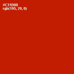 #C31D00 - Monza Color Image