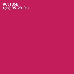 #C31D5B - Maroon Flush Color Image