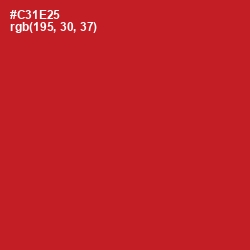 #C31E25 - Cardinal Color Image