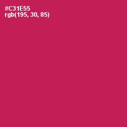 #C31E55 - Maroon Flush Color Image