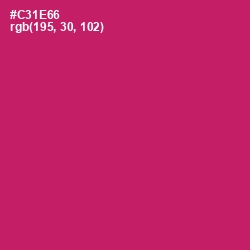 #C31E66 - Maroon Flush Color Image